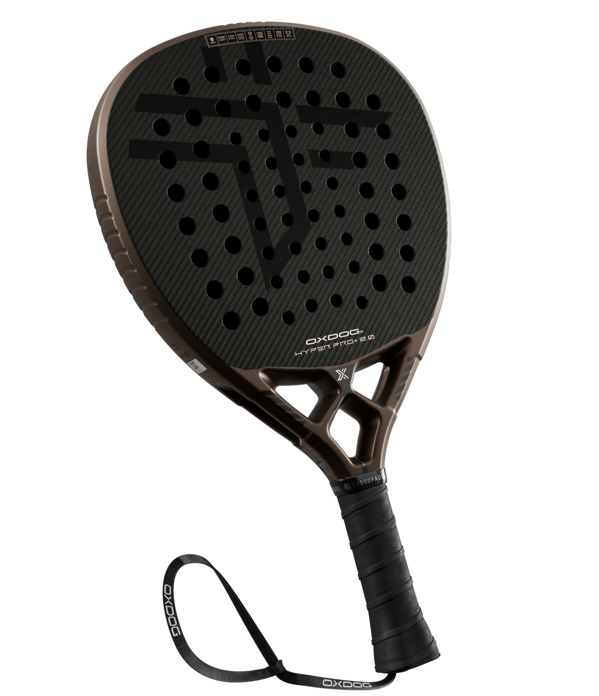 Raquete de padel OXDOG Hyper Pro+ 2.0 2026 - vista frontal