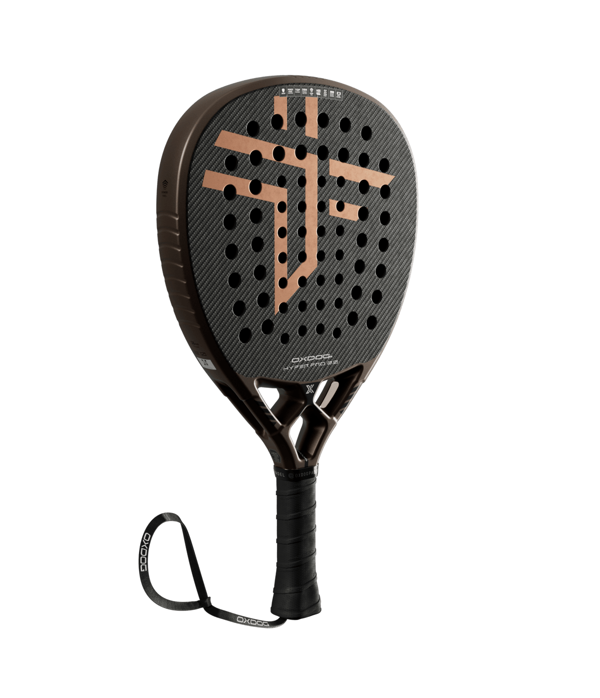 Raquete de padel OXDOG Hyper Pro 2.0 2026 - vista lateral do quadro