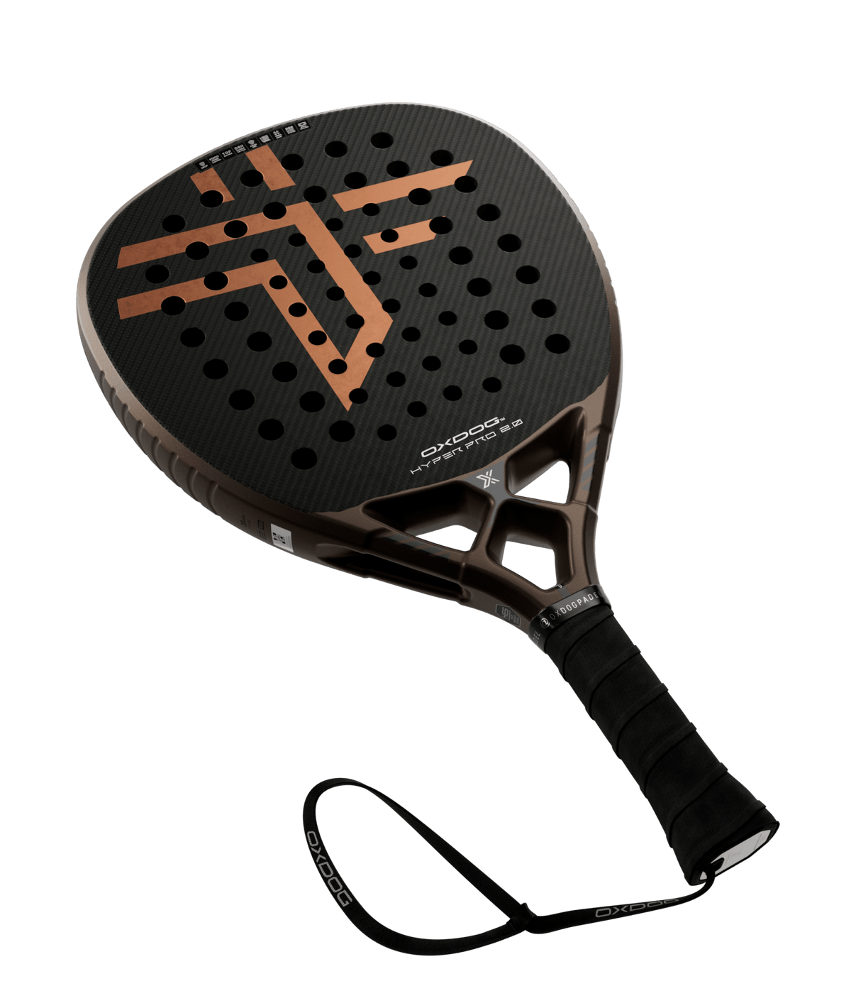 Raquete de padel OXDOG Hyper Pro 2.0 2026 - detalhe das PowerRibs