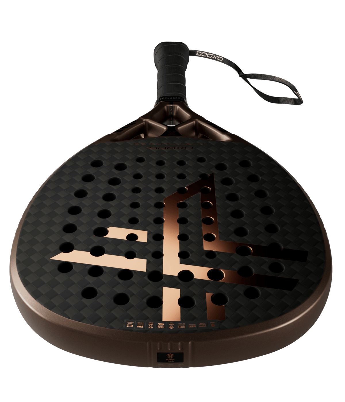 Raquete de padel OXDOG Hyper Tour X 2.0 2026 - superfície lisa do quadro