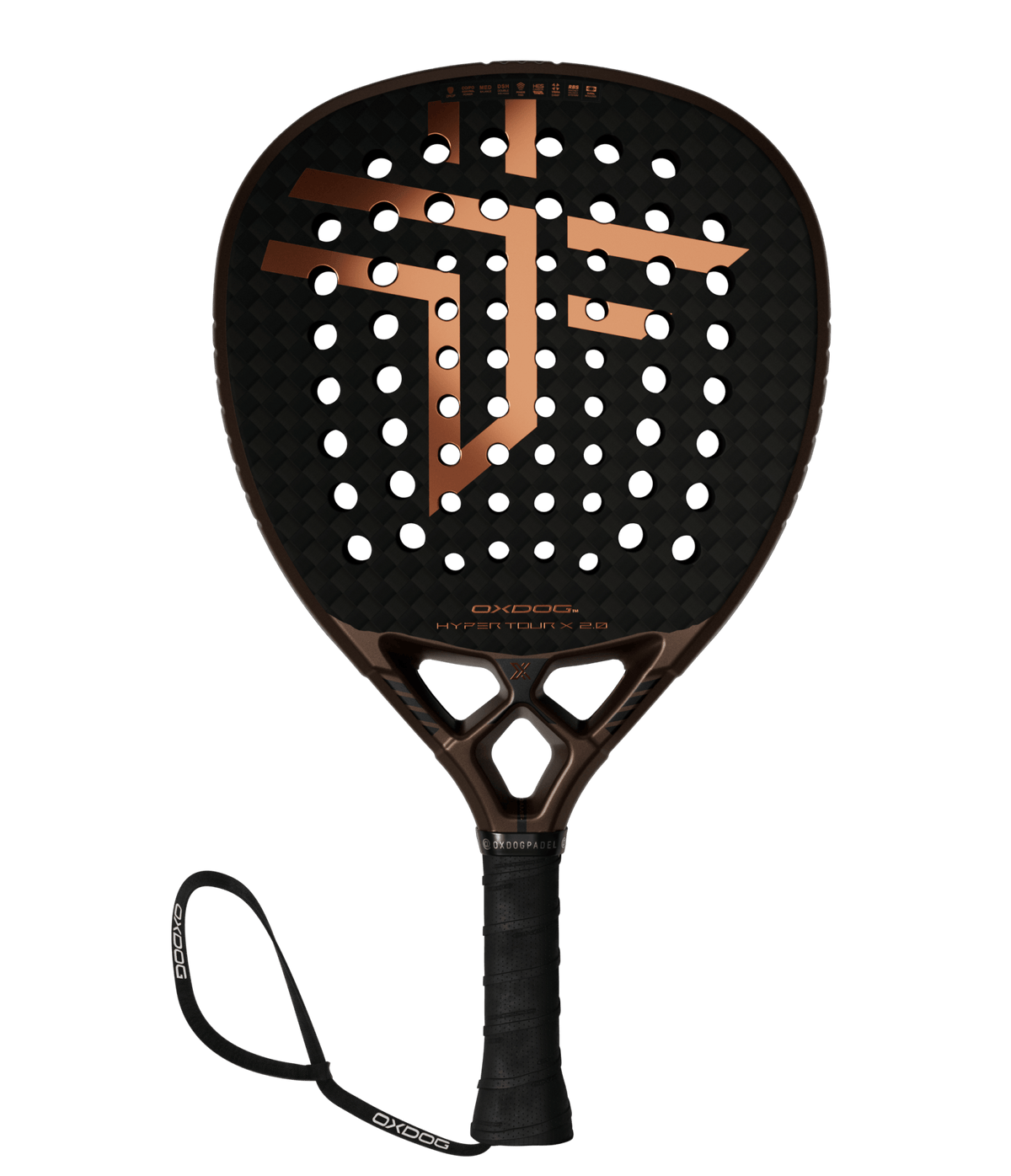 Raquete de padel OXDOG Hyper Tour X 2.0 2026 - punho slim