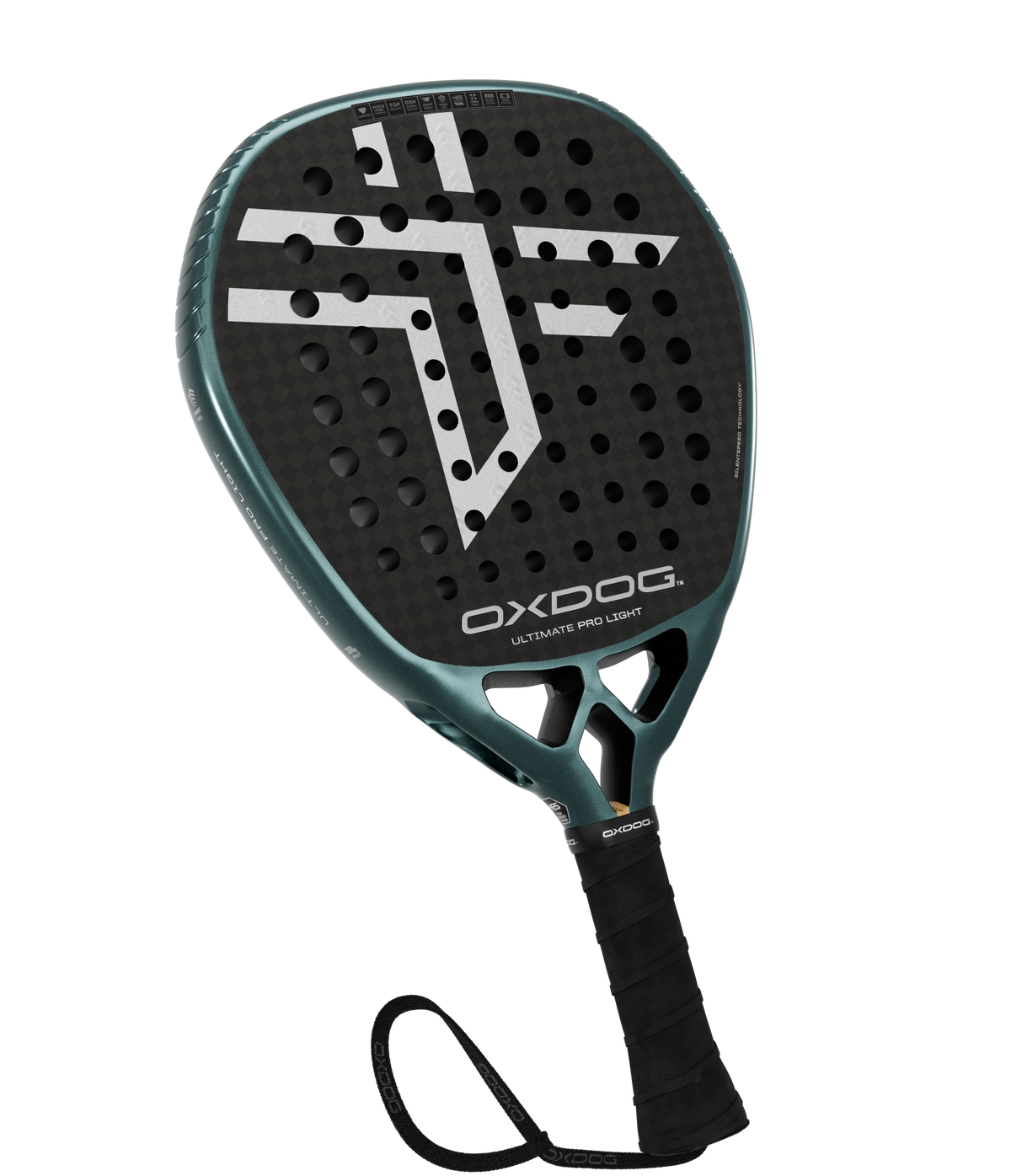 Raquete de padel OXDOG Ultimate Pro Light 2027, diamante 350g - vista frontal